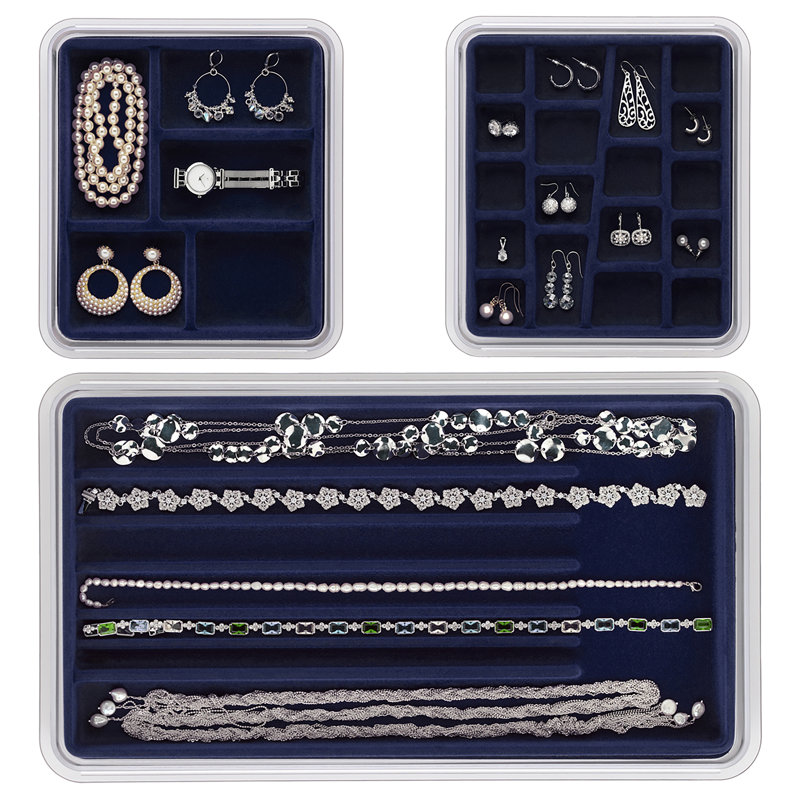 Rebrilliant 3 Piece Compartment Jewelry Organizer Tray Set & Reviews